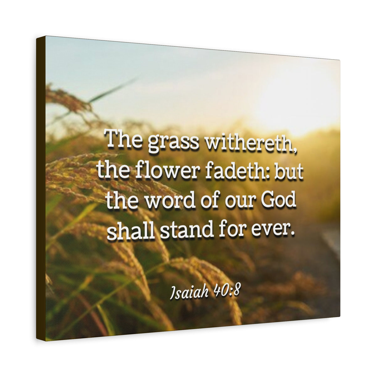 Scripture Canvas Stand For Ever Isaiah 40:8 Christian Wall Art Bible Verse Print Ready to Hang