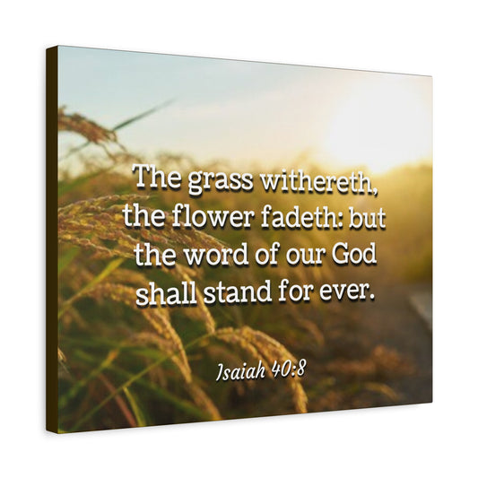 Scripture Canvas Stand For Ever Isaiah 40:8 Christian Wall Art Bible Verse Print Ready to Hang