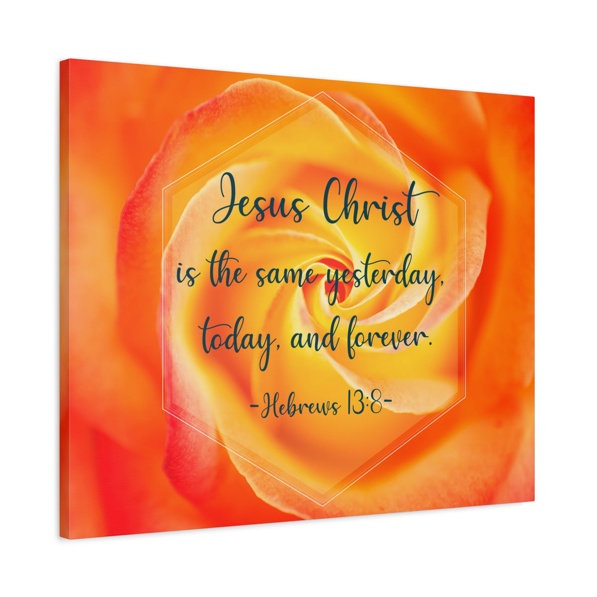 Scripture Canvas Today And Forever Hebrews 13:8 Christian Wall Art Bible Verse Print Ready to Hang