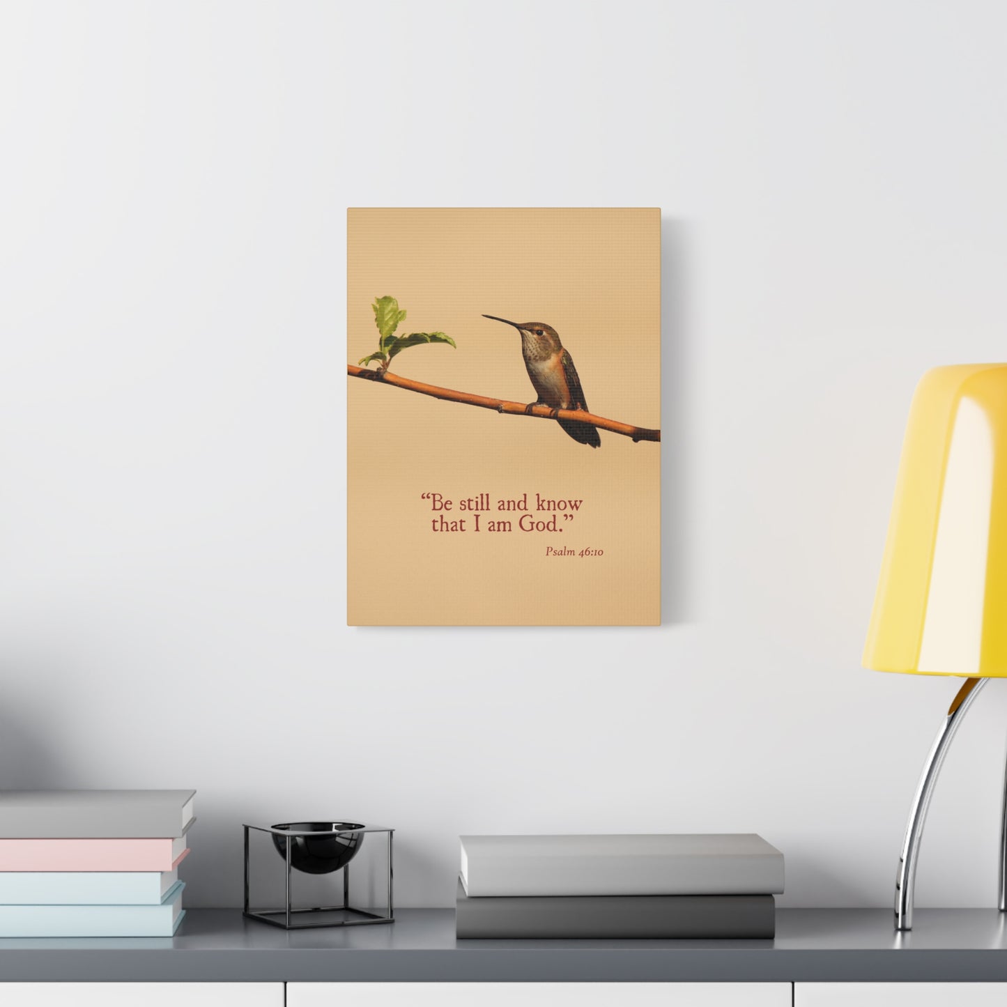 Scripture Canvas Know That I Am God Psalm 46:10 Christian Wall Art Bible Verse Print Ready to Hang