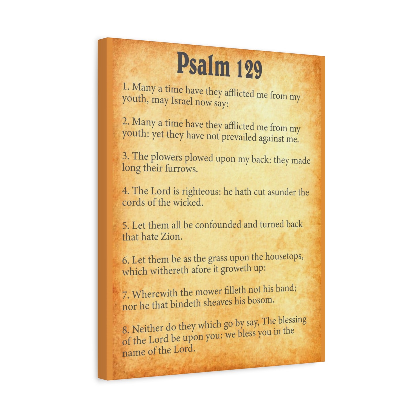 Scripture Walls Psalm 129 Gold Bible Chapter Canvas Christian Wall Art Ready to Hang