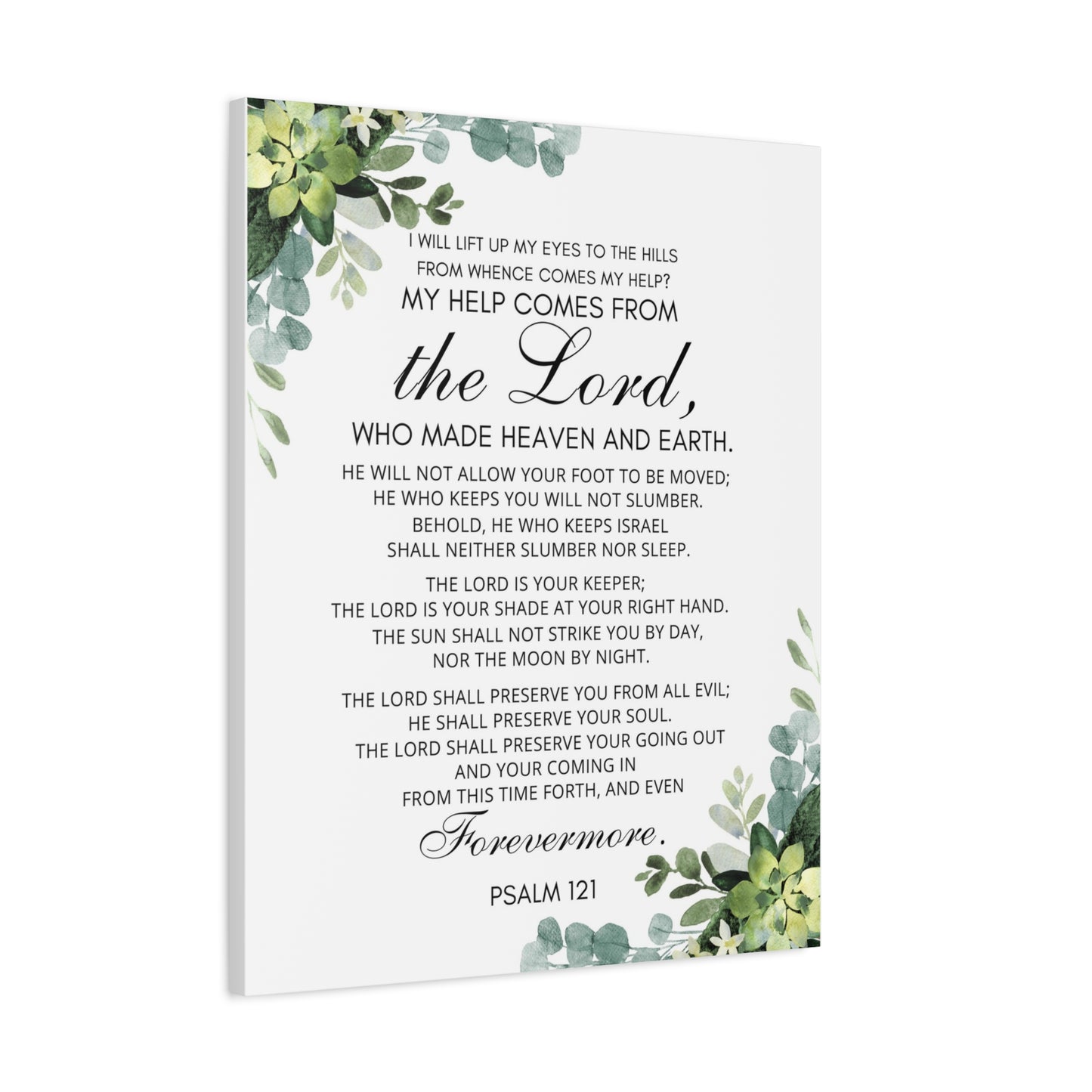 Scripture Walls Psalm 121 My Help Comes From God Bible Verse Canvas Christian Wall Art Ready to Hang Unframed