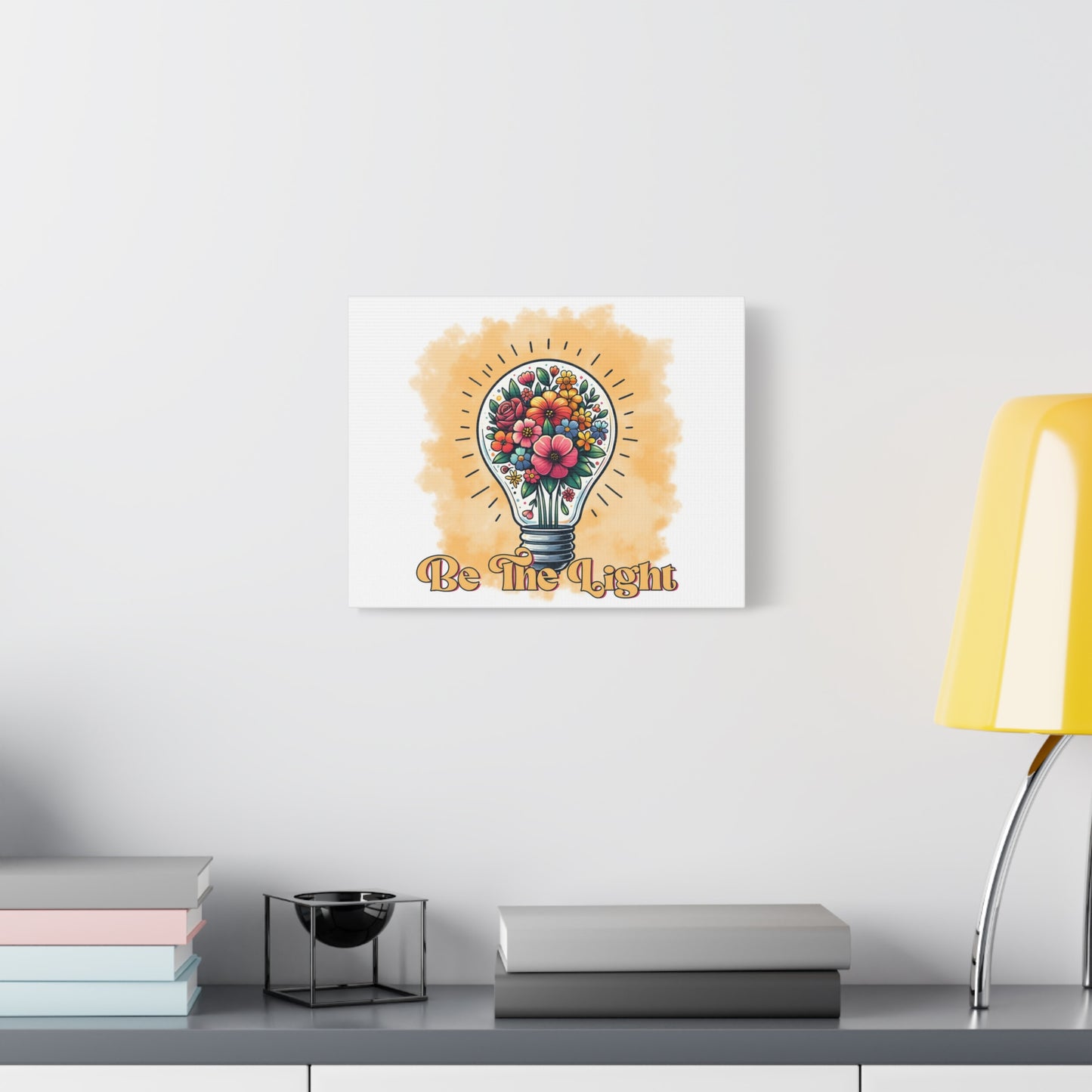 Scripture Walls Be The Light Retro Bible Verse Canvas Christian Wall Art Ready to Hang Unframed