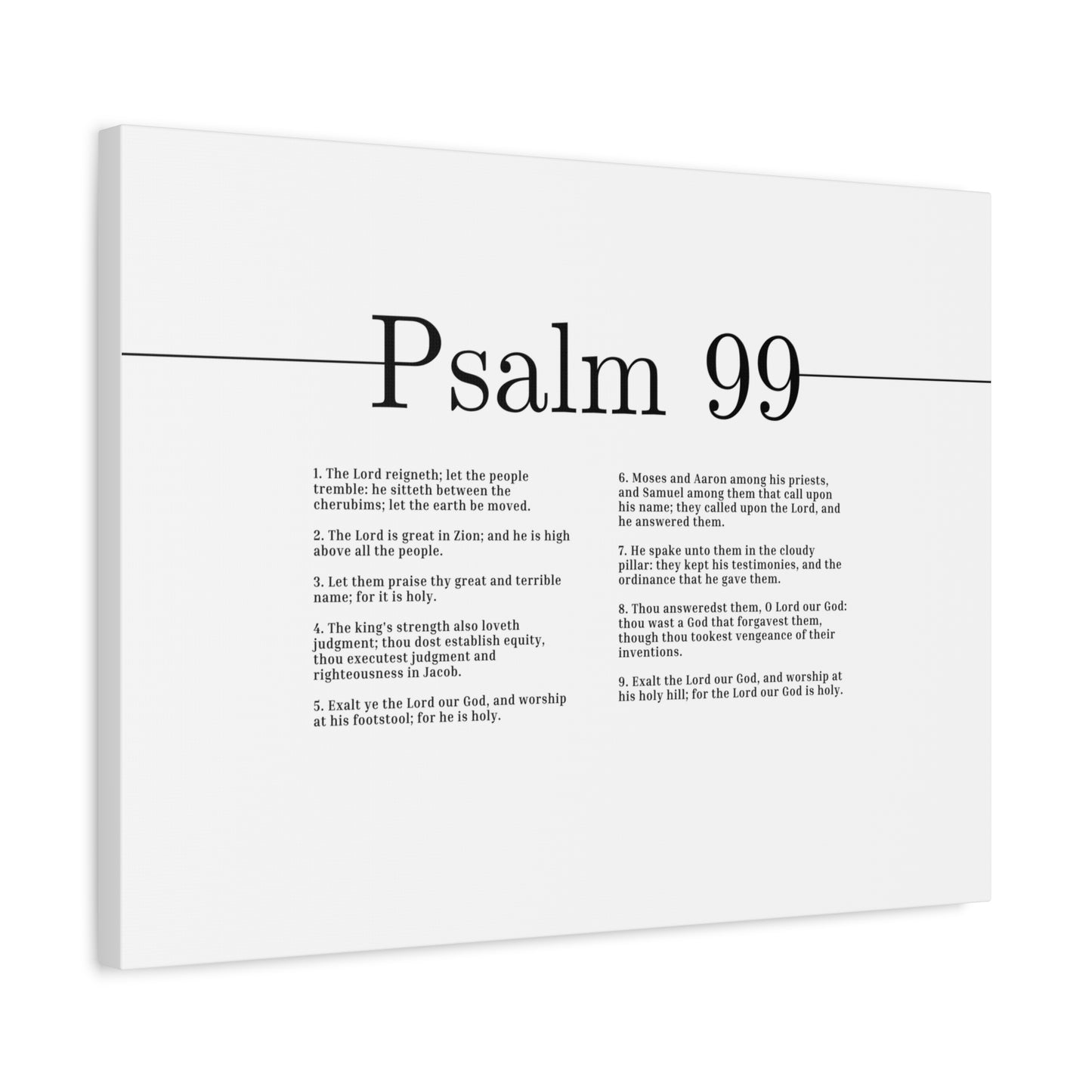 Scripture Canvas For The Lord Our God Is Holy Psalm 99 Christian Wall Art Bible Verse Print Ready to Hang