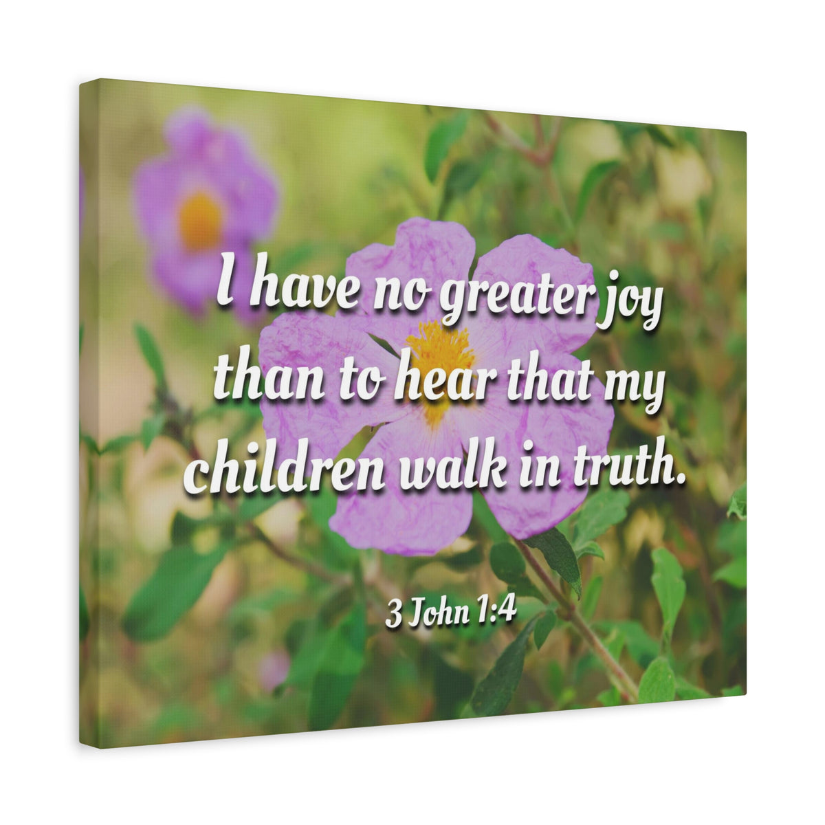 Scripture Canvas Children Walk In Truth 3 John 1:4 Christian Wall Art Bible Verse Print Ready to Hang