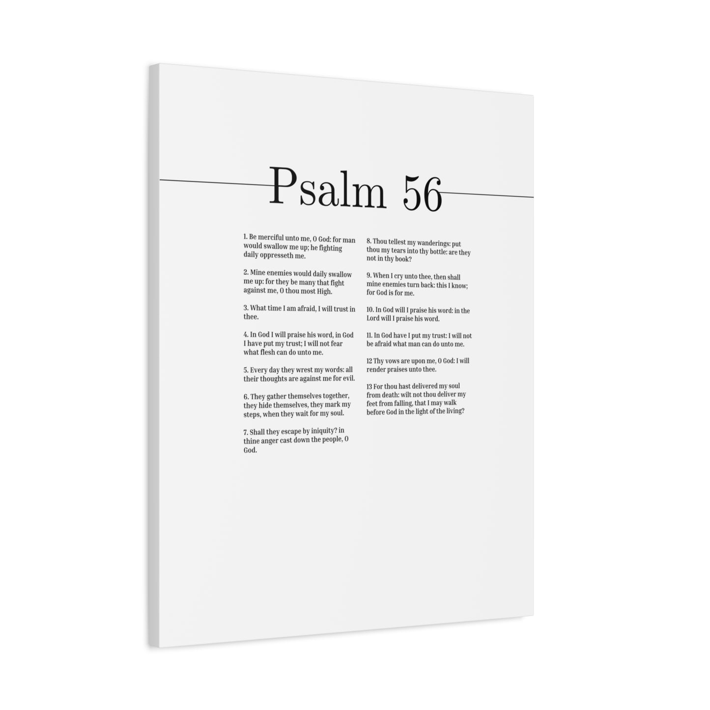 Scripture Canvas O Thou Most High Psalm 56 Christian Wall Art Bible Verse Print Ready to Hang
