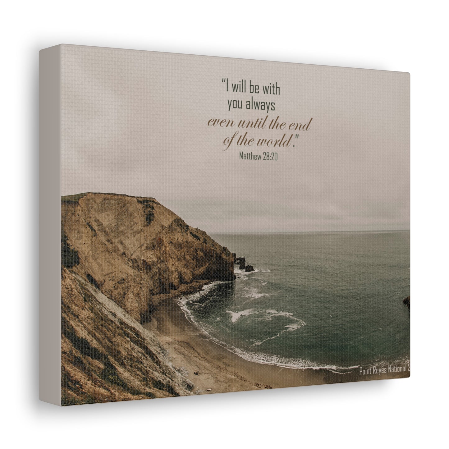 With You Always Matthew 28:20 Bible Verse Canvas Christian Wall Art Ready to Hang