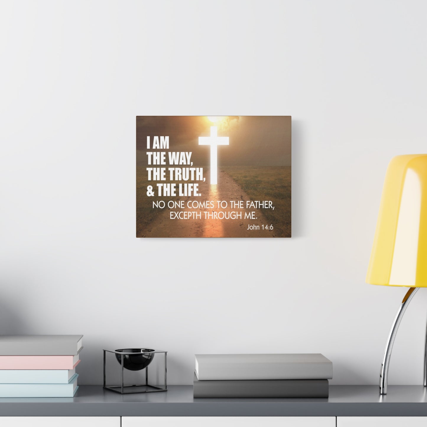 Bible Verse Canvas I Am The Way John 14:6 Wall Art Christian Home Decor