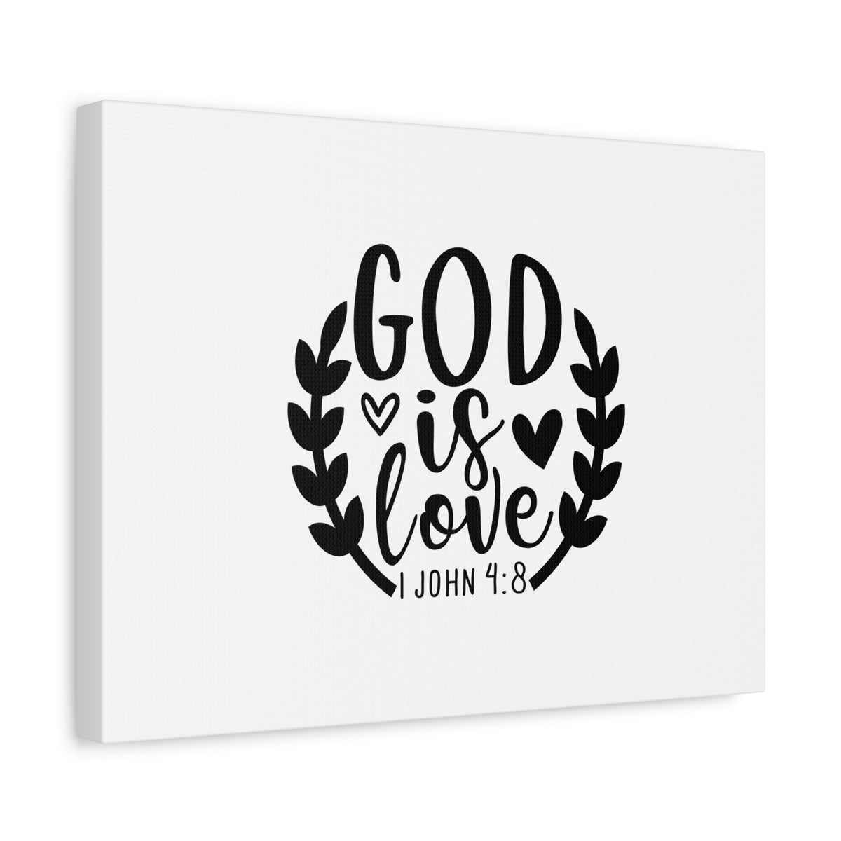 Scripture Canvas God Is Love 1 John 4:8 Christian Wall Art Bible Verse Print Ready to Hang