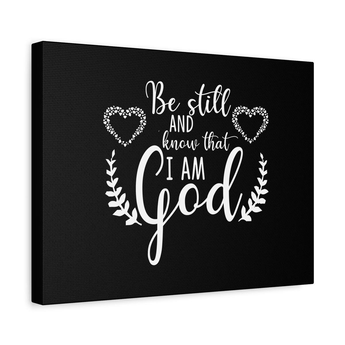 Scripture Canvas Be Still And Know That I Am God Psalm 46:10 Christian Wall Art Bible Verse Print Ready to Hang