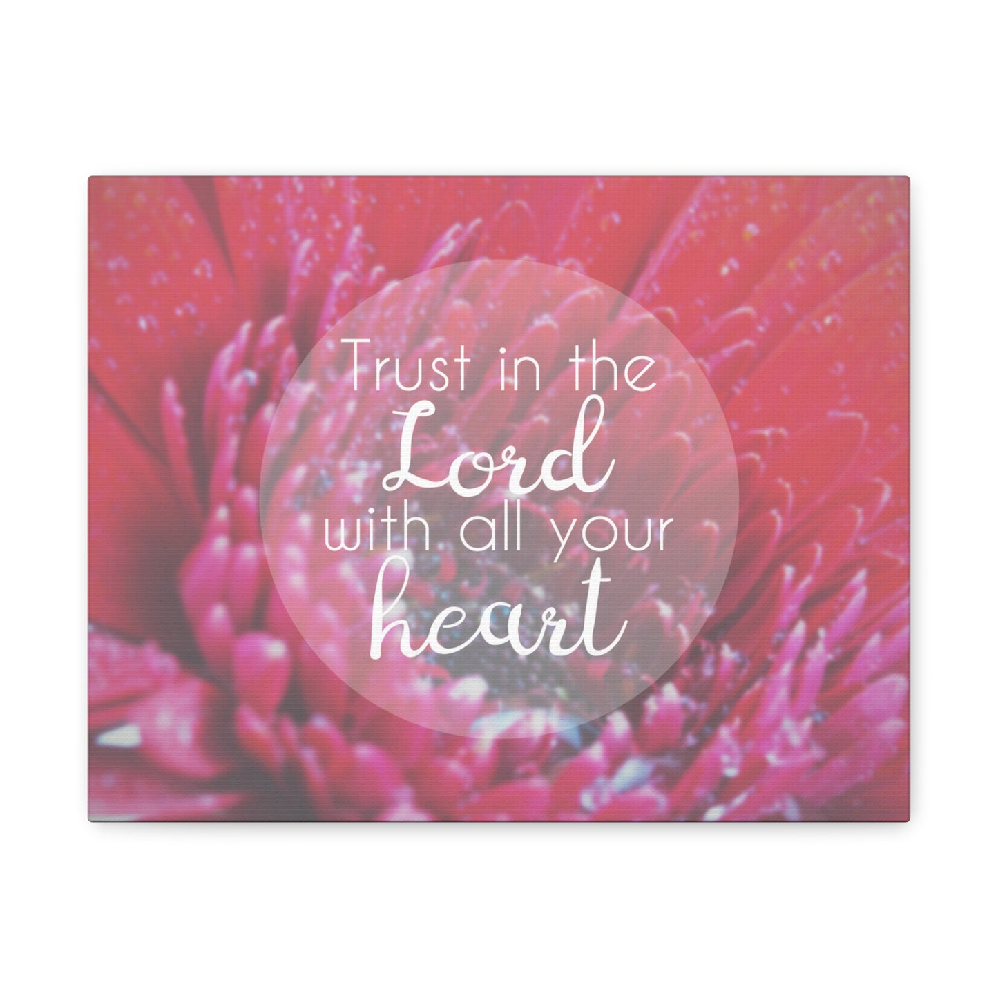 Trust In The Lord Proverbs 3:5 Red Christian Wall Art Bible Verse Print Ready to Hang