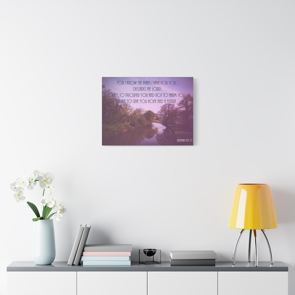 Scripture Canvas Declares The Lord Jeremiah 29:11 Christian Wall Art Bible Verse Print Ready to Hang