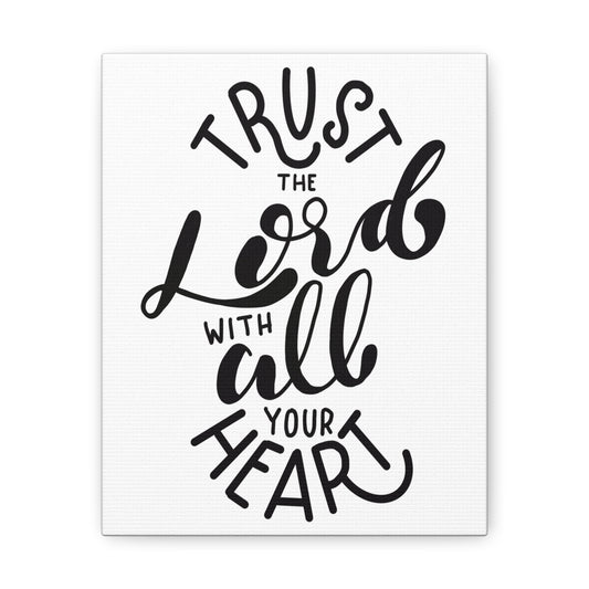 Trust in The Lord With All Your Heart Psalm 118:8 Bible Verse Canvas Christian Wall Art Ready To Hang