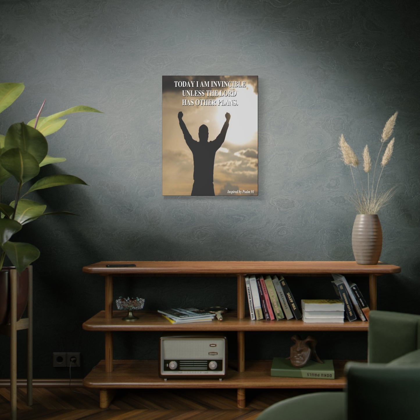 Scripture Walls Today I Am Invincible Canvas Psalm 91 Bible Verse Canvas Christian Wall Art Ready to Hang
