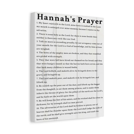 Scripture Walls Hannah's Prayer 1 Samuel 2:1–10 White Bible Verse Canvas Christian Wall Art Ready to Hang Unframed