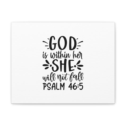 Will Not Fall Psalm 46:5 Christian Wall Art Bible Verse Print Ready to Hang