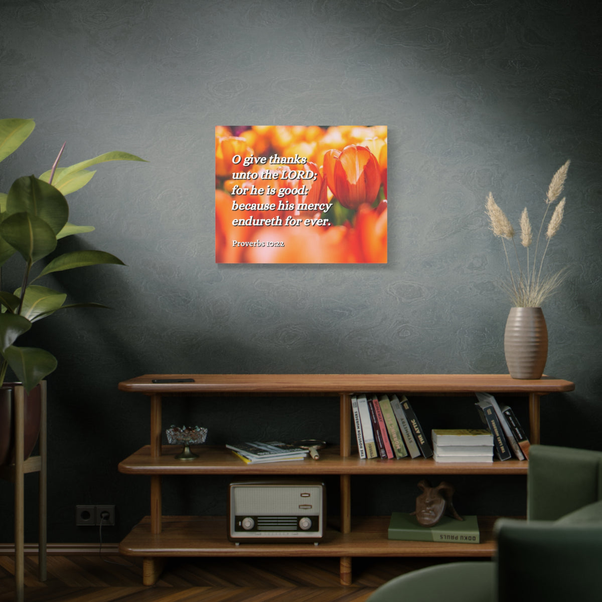 Scripture Canvas The Blessing Proverbs 10:22 Christian Wall Art Bible Verse Print Ready to Hang