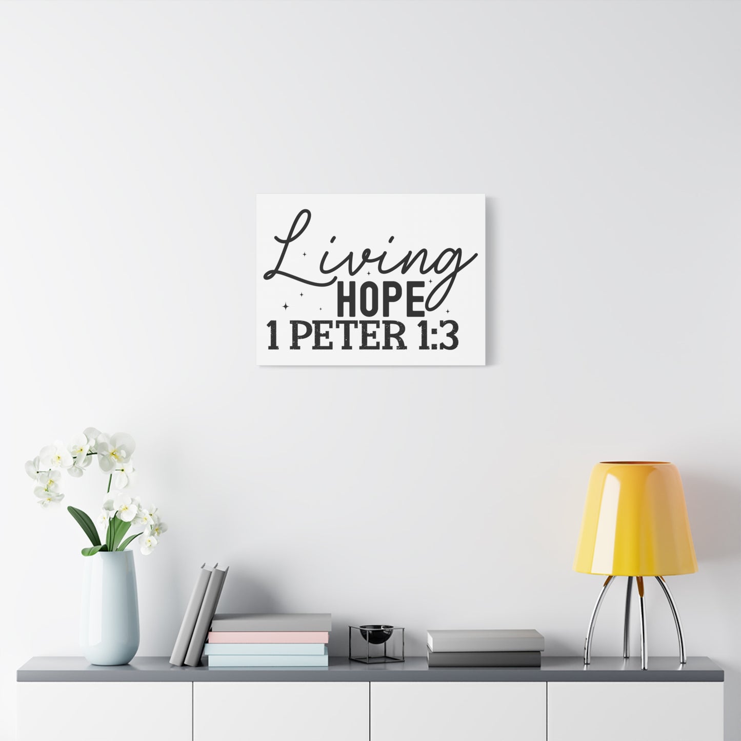Scripture Walls 1 Peter 1:3 Our Living Hope Bible Verse Canvas Christian Wall Art Ready to Hang Unframed