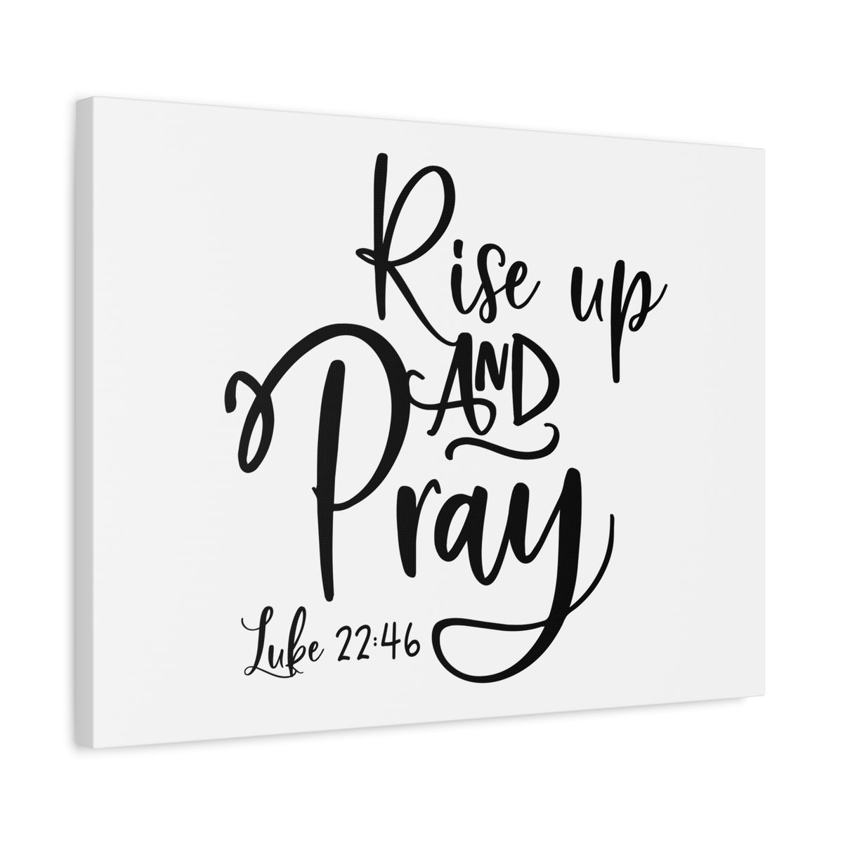 Scripture Canvas Up And Pray Luke 22:46 Christian Wall Art Bible Verse Print Ready to Hang