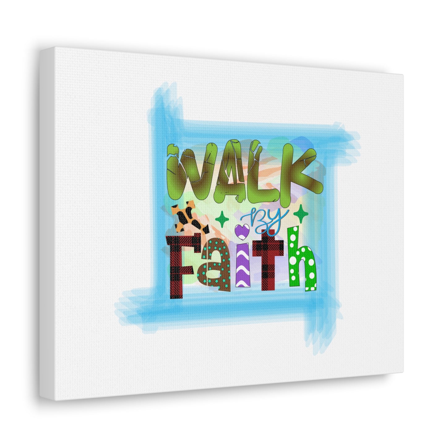 Walk By Faith 1 John 5:4 Christian Wall Art Bible Verse Print Ready to Hang