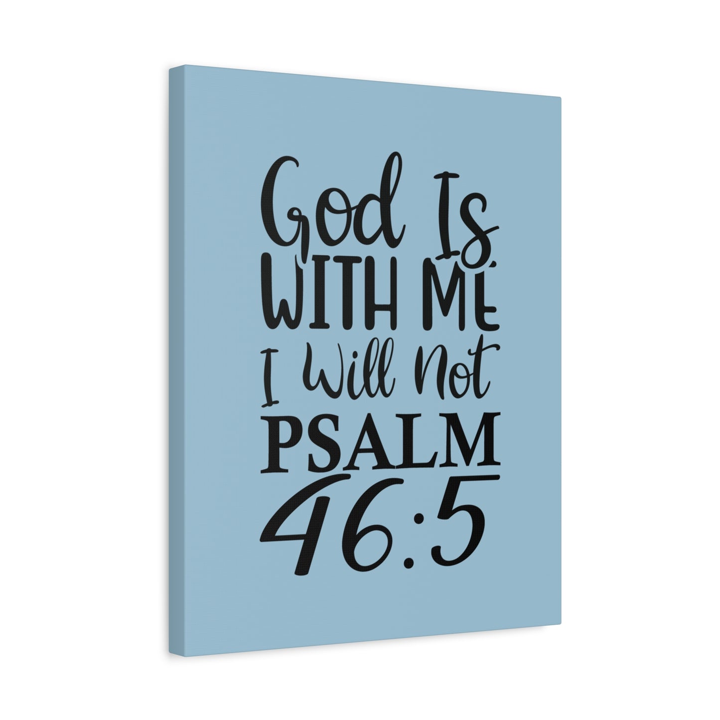 Scripture Walls With Me Psalm 46:5 Light Blue Bible Verse Canvas Christian Wall Art Ready to Hang