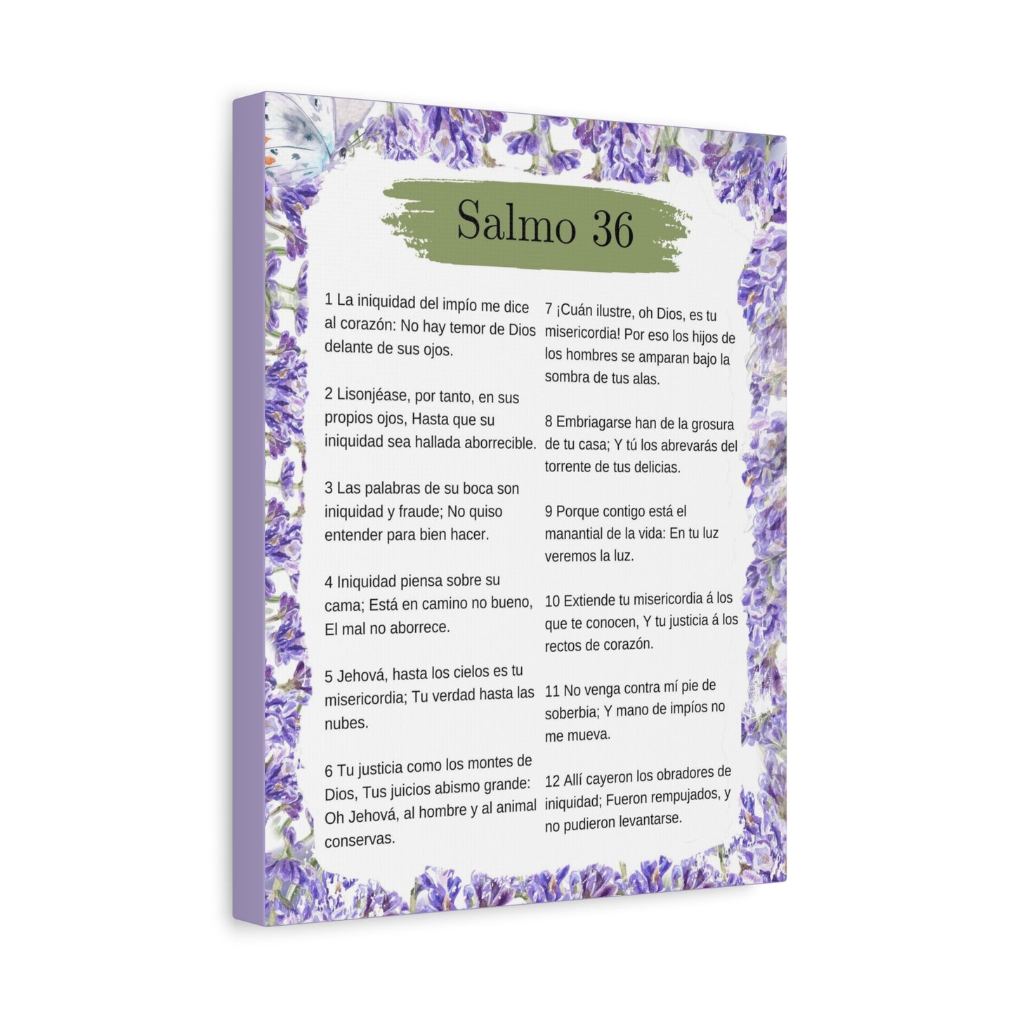 Salmo 36 Impresión De Arte Cristiano en la Pared Lista Para Colgar