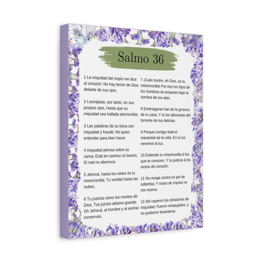 Salmo 36 Impresión De Arte Cristiano en la Pared Lista Para Colgar