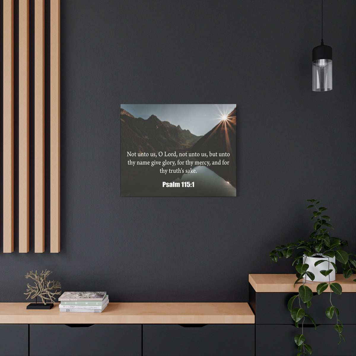 Scripture Canvas Not Unto Us Isaiah 41:10 Christian Wall Art Bible Verse Print Ready to Hang
