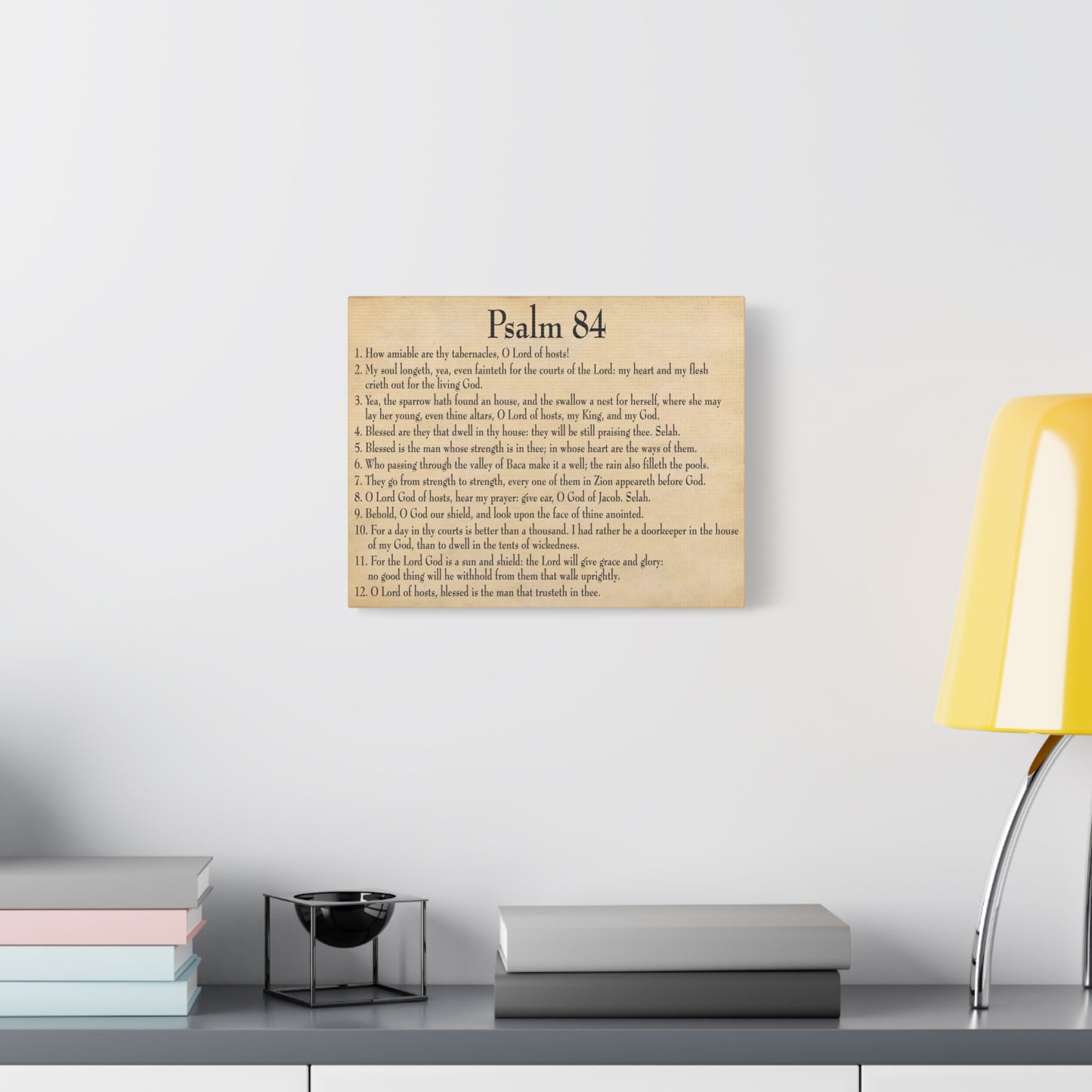 Scripture Walls Dwelling In God's Presence Psalm 84:4 Christian Wall Art Bible Verse Print Ready to Hang