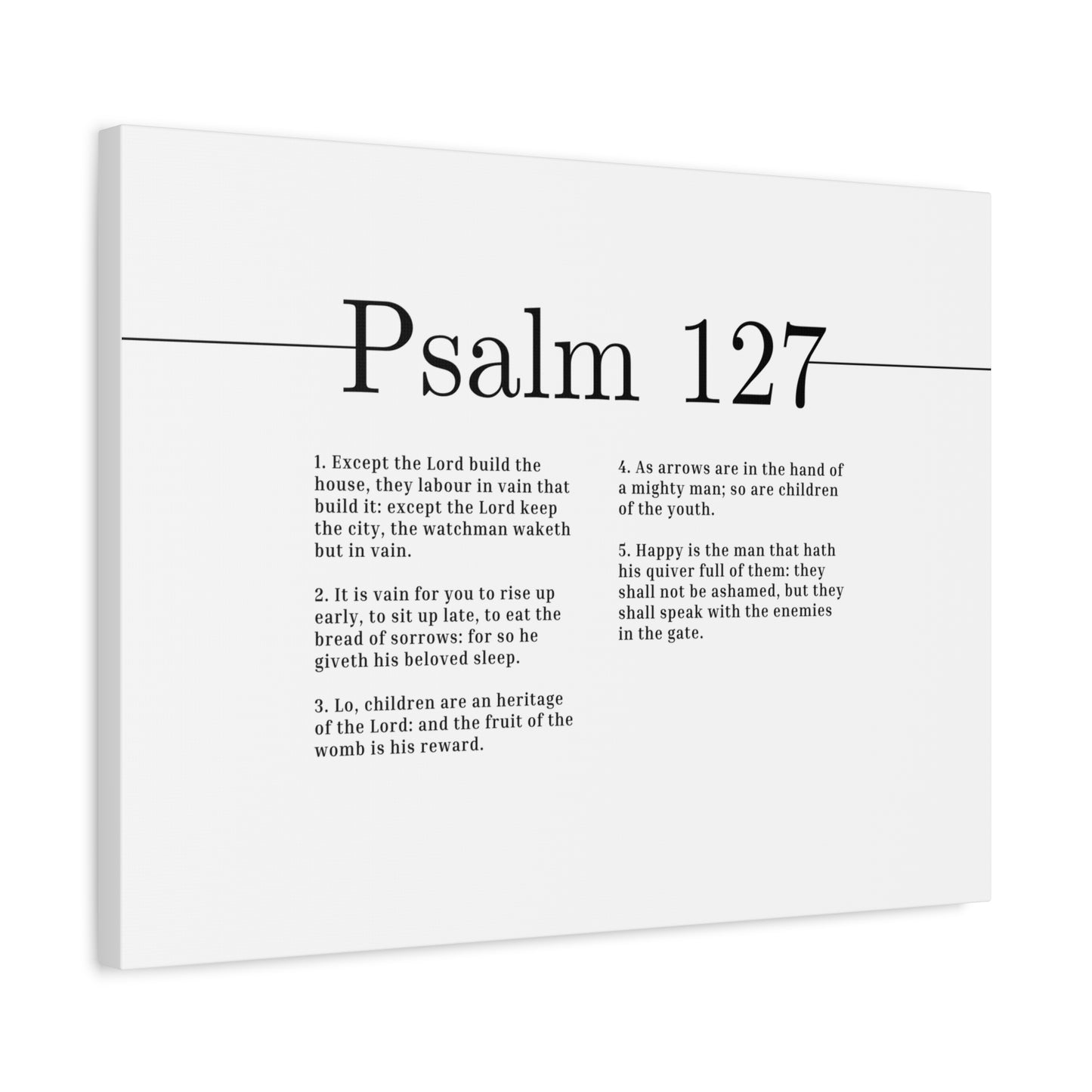 Scripture Canvas The Lord Build The House Psalm 127 Christian Wall Art Bible Verse Print Ready to Hang