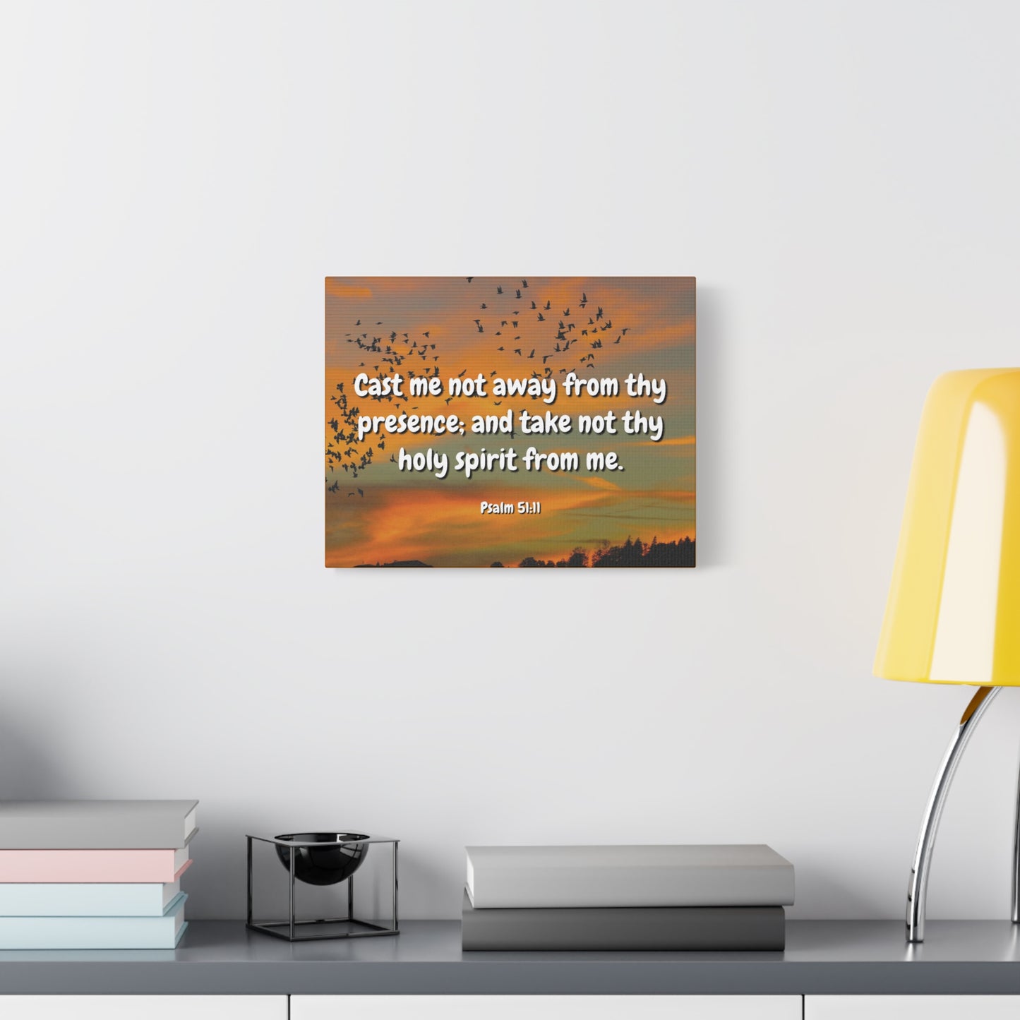 Scripture Canvas Holy Spirit Psalms 51:11 Christian Wall Art Bible Verse Print Ready to Hang