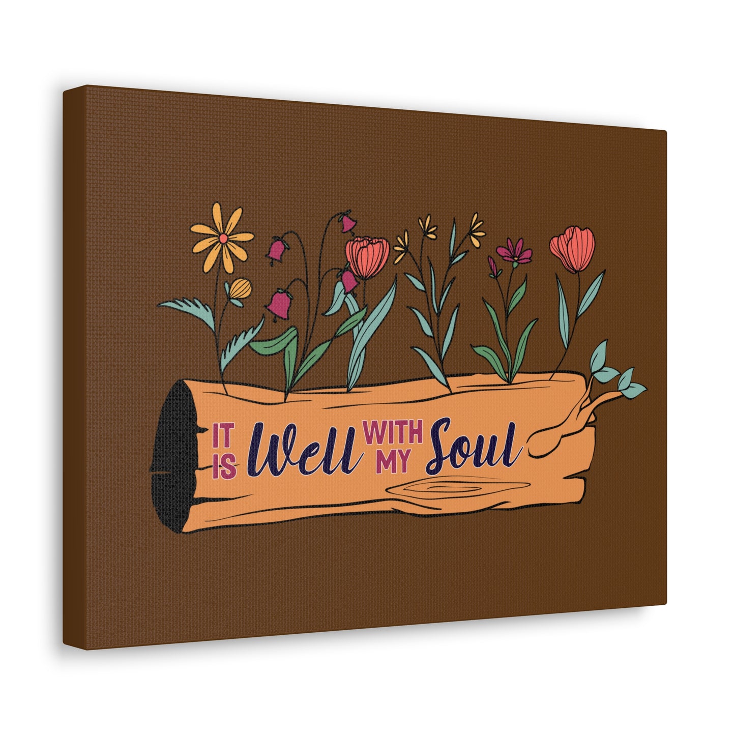 With My Soul Flower Psalm 42:7 Christian Wall Art Bible Verse Print Ready to Hang