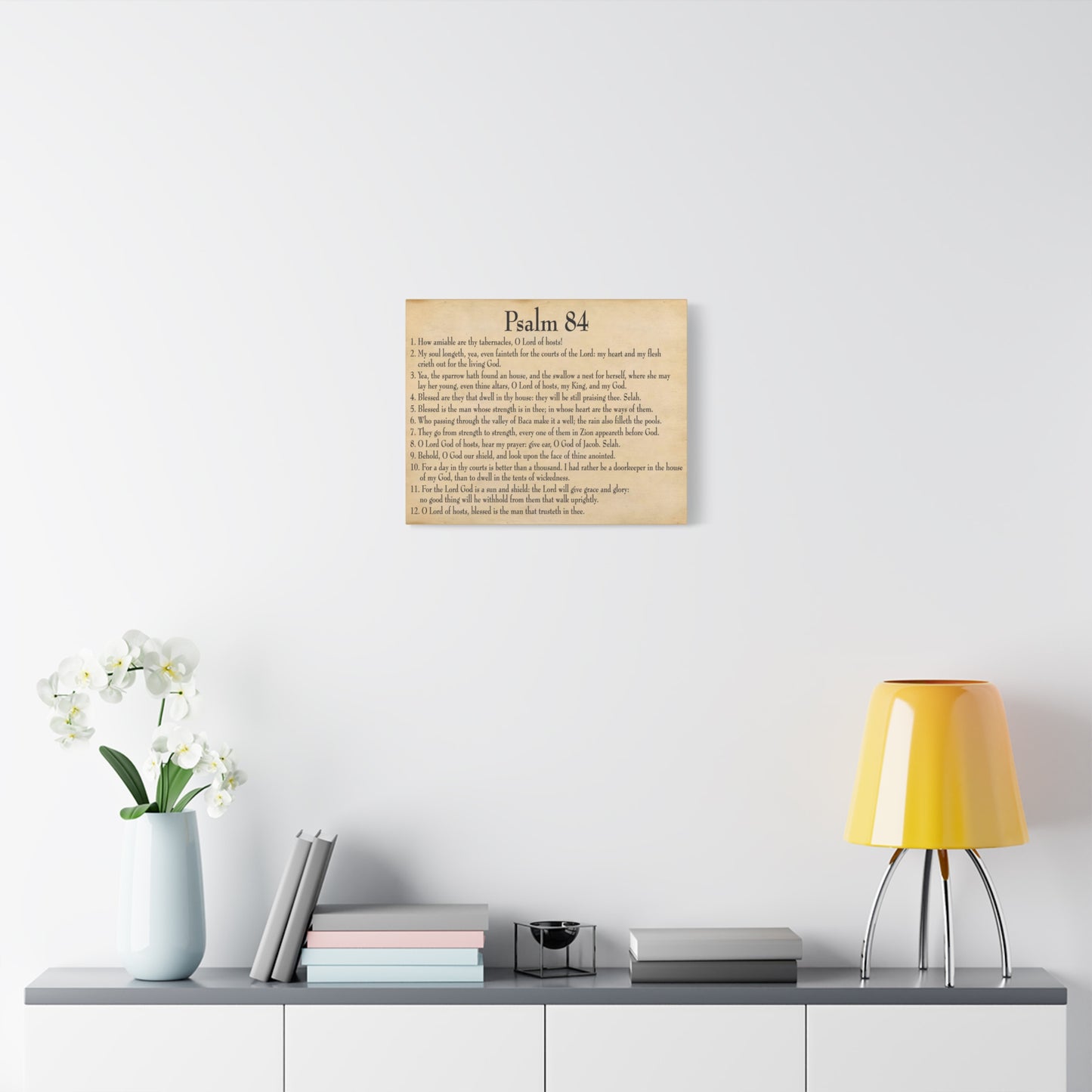 Scripture Walls Dwelling In God's Presence Psalm 84:4 Christian Wall Art Bible Verse Print Ready to Hang