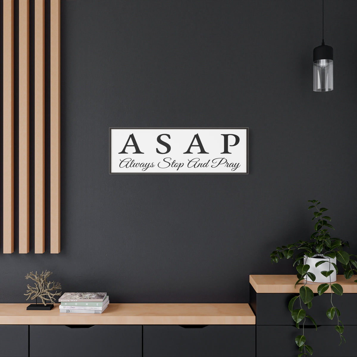 Scripture Walls Stop & Pray 1 Thessalonians 5:17 White Bible Verse Canvas Christian Wall Art Ready to Hang Unframed