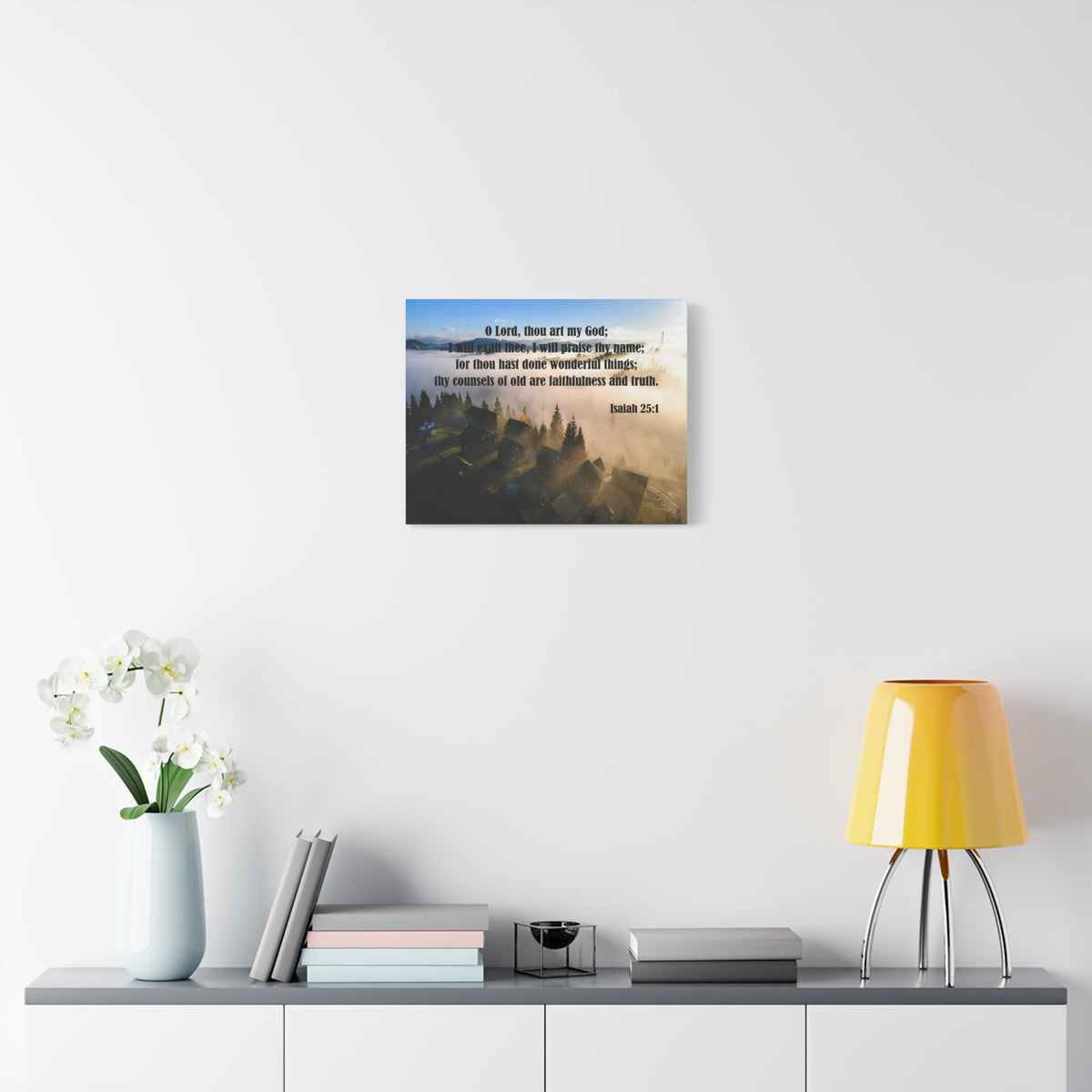 Scripture Canvas Faithfullness and Truth Isaiah 25:1 Christian Wall Art Bible Verse Print Ready to Hang