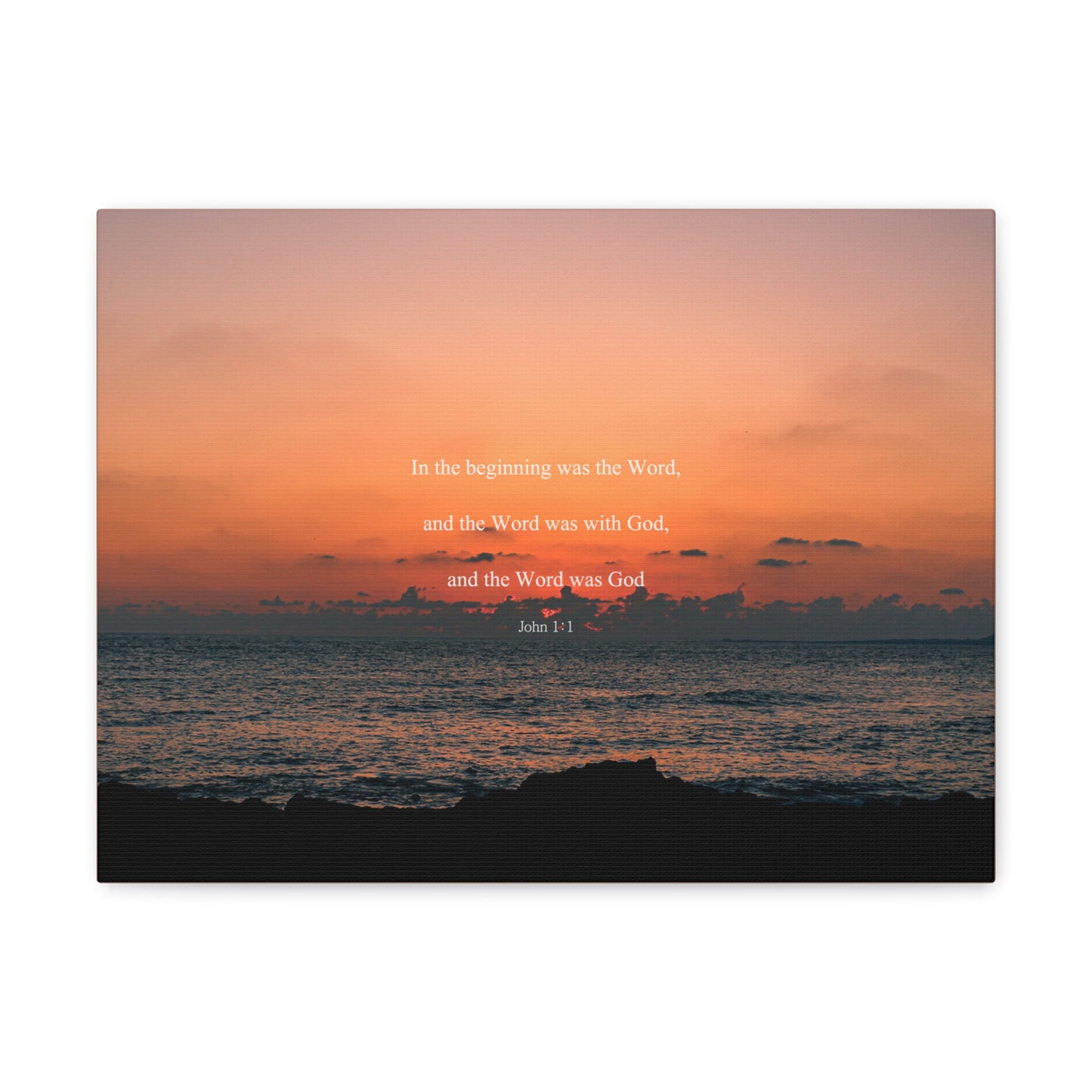 Word Was God John 1:1 Bible Verse Canvas Christian Wall Art Bible Verse Print Ready To Hang