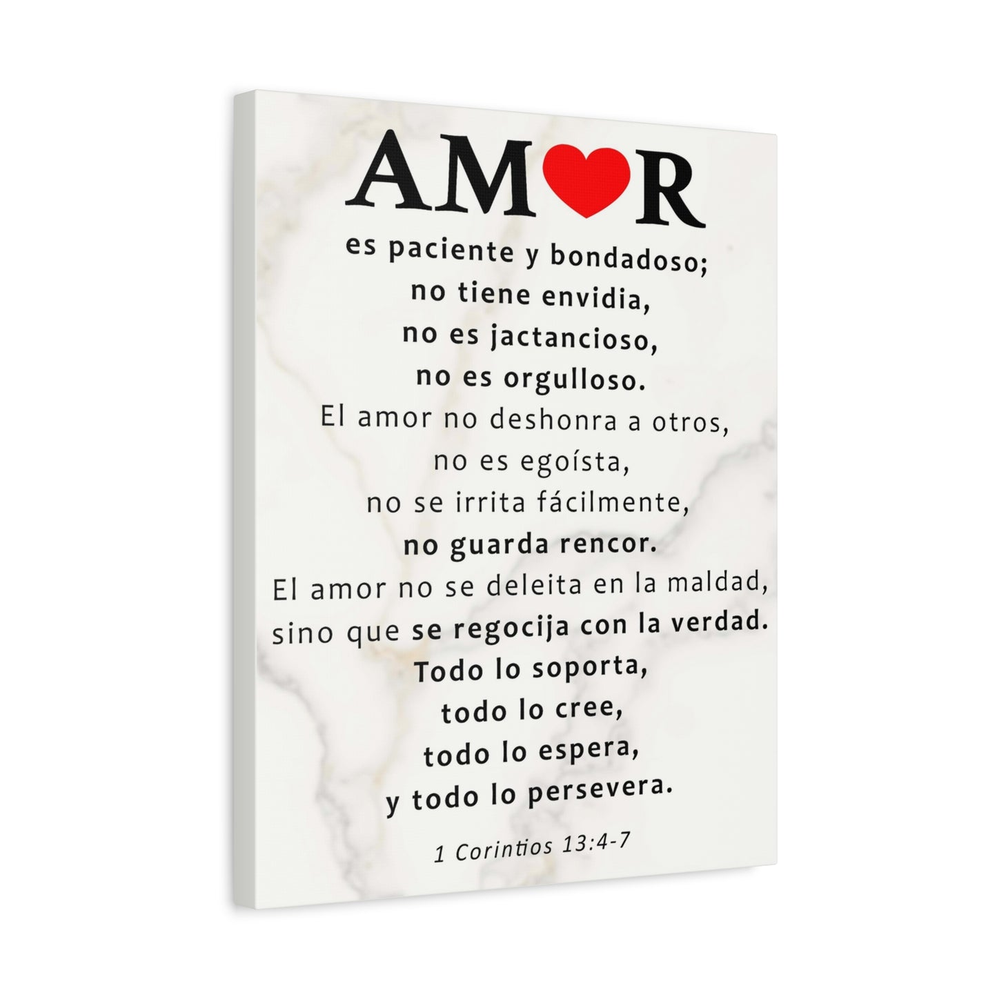 Scripture Walls Amor 1 Corintios 13:4-7 Bible Verse Canvas Christian Wall Art Ready to Hang Unframed