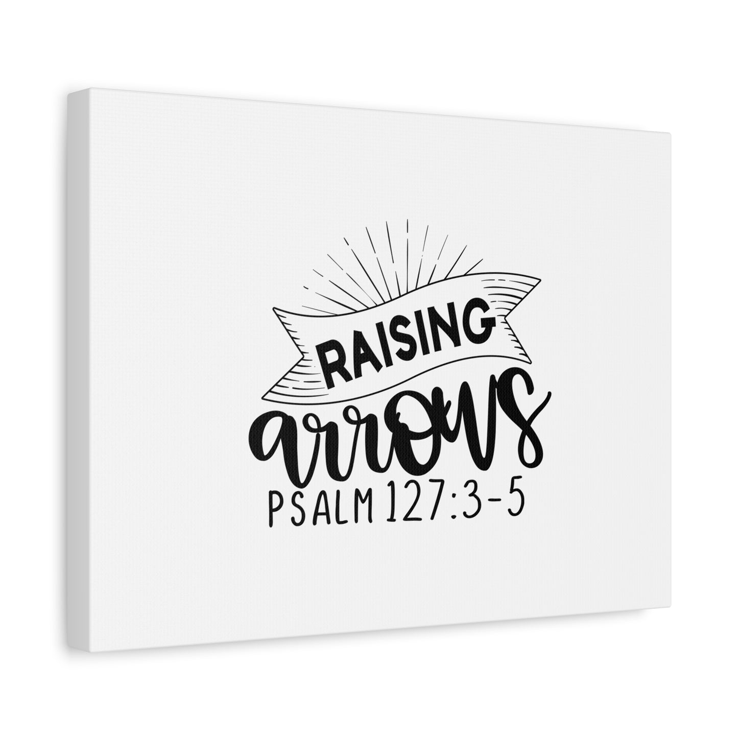 Scripture Canvas Raising Arrows Psalm 127:3-5 Christian Wall Art Bible Verse Print Ready to Hang