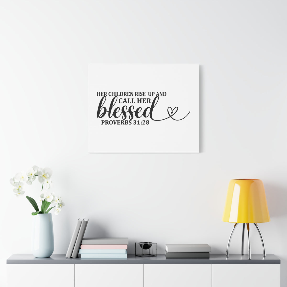 Scripture Canvas Call Her Blessed Proverbs 31:28 Christian Wall Art Bible Verse Print Ready to Hang