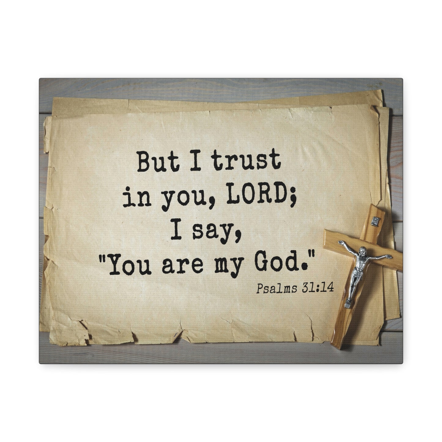 You Are My God Psalms 31:14 Bible Verse Canvas Christian Wall Art Ready to Hang