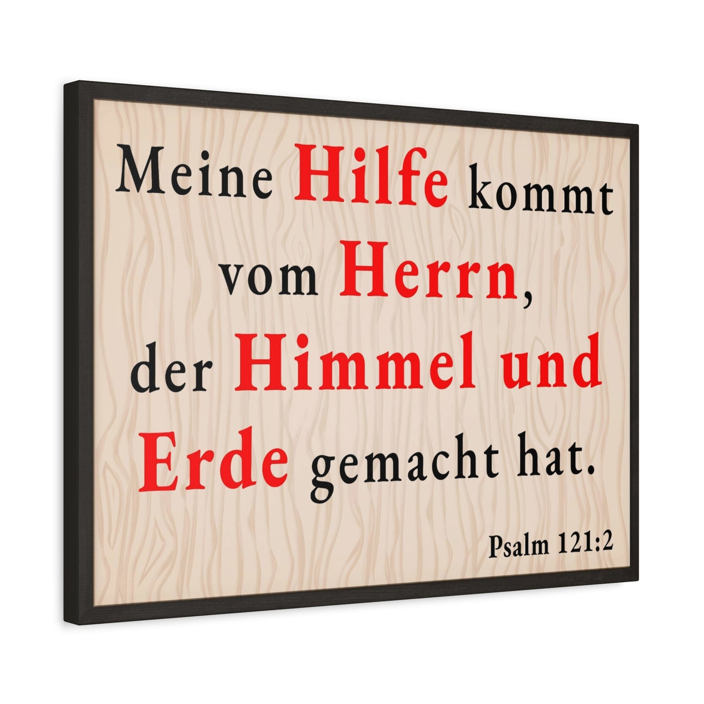 Scripture Walls Psalm 121:2 Help From God German Bible Verse Canvas Christian Wall Art Ready to Hang Unframed