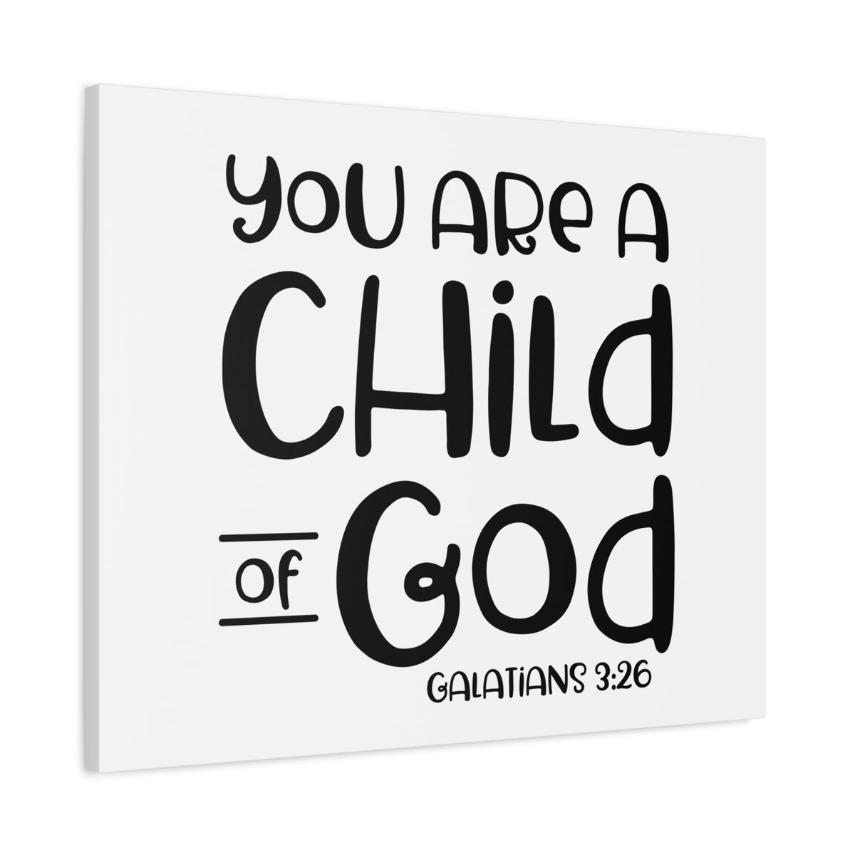 Scripture Canvas Child Of God Galatians 3:26 Christian Wall Art Bible Verse Print Ready to Hang
