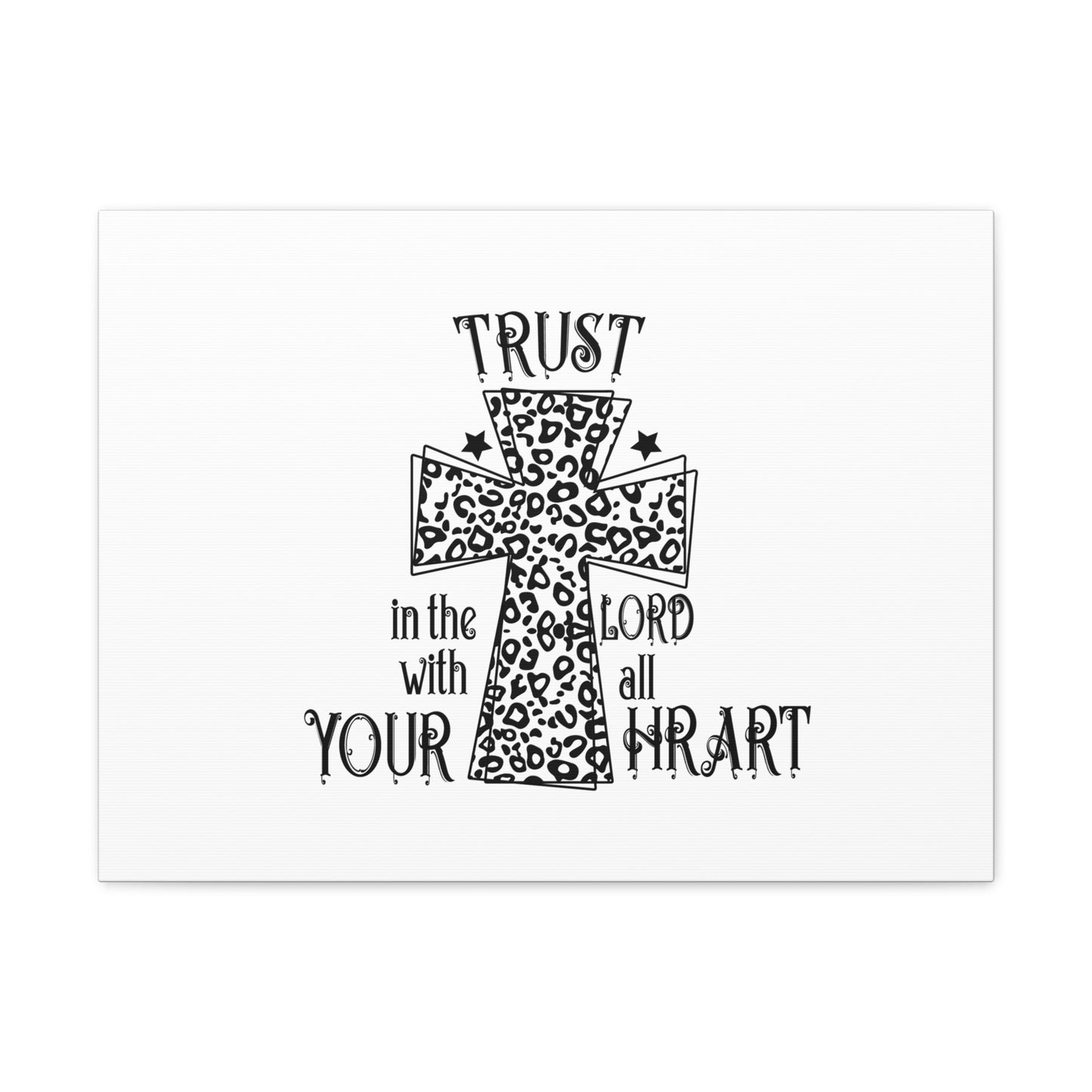Trust In The Lord Proverbs 3:5 Cross Christian Wall Art Bible Verse Print Ready to Hang