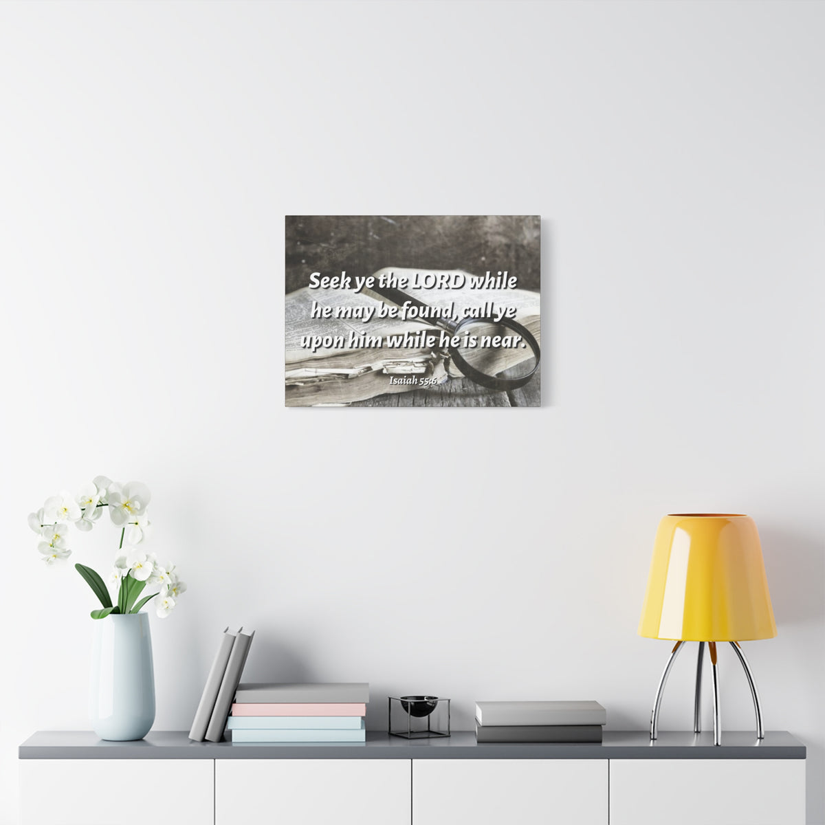 Scripture Canvas Be Found Isaiah 55:6 Christian Wall Art Bible Verse Print Ready to Hang