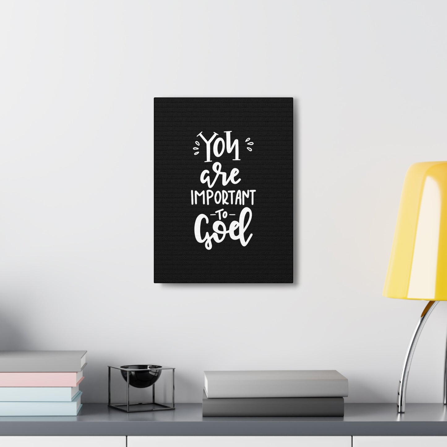 You Are Important To God 1 Peter 5:7 Black Christian Wall Art Bible Verse Print Ready to Hang