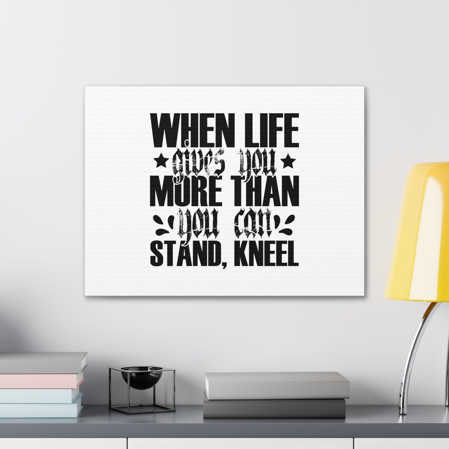 You Can Stand Romans 3:24 White Christian Wall Art Bible Verse Print Ready to Hang