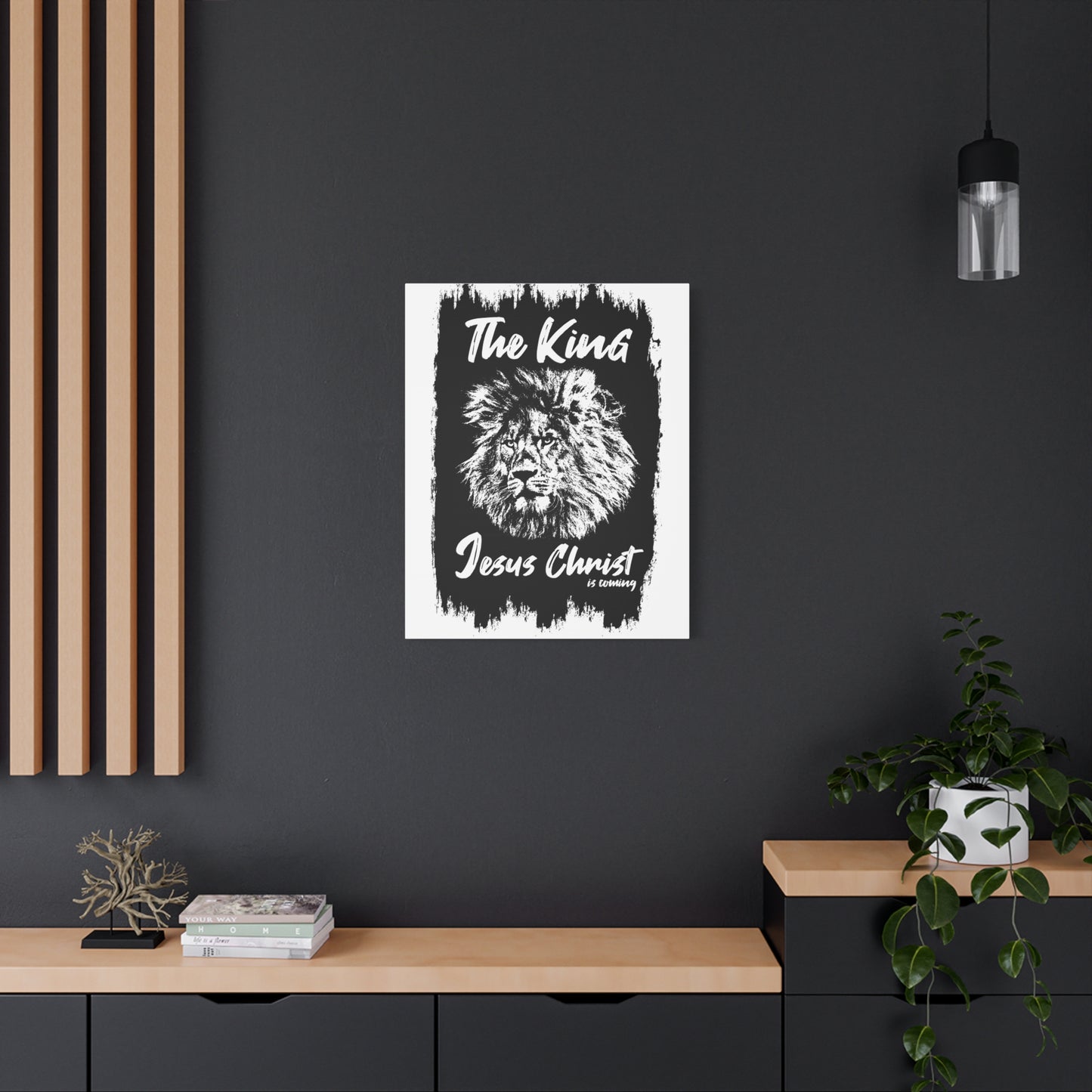 Scripture Walls King Jesus is Coming Bible Verse Canvas Christian Wall Art Ready to Hang Unframed