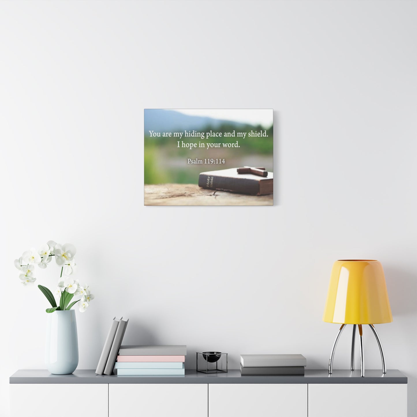 Scripture Walls Hiding Place Psalm 119:114 Bible Verse Canvas Christian Wall Art Ready to Hang