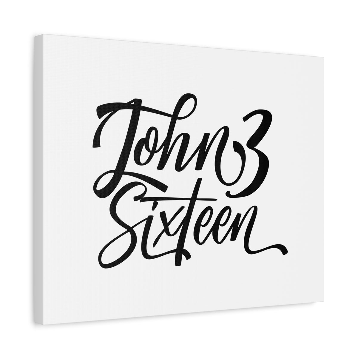 Scripture Canvas John 3:16 Christian Wall Art Bible Verse Print Ready to Hang