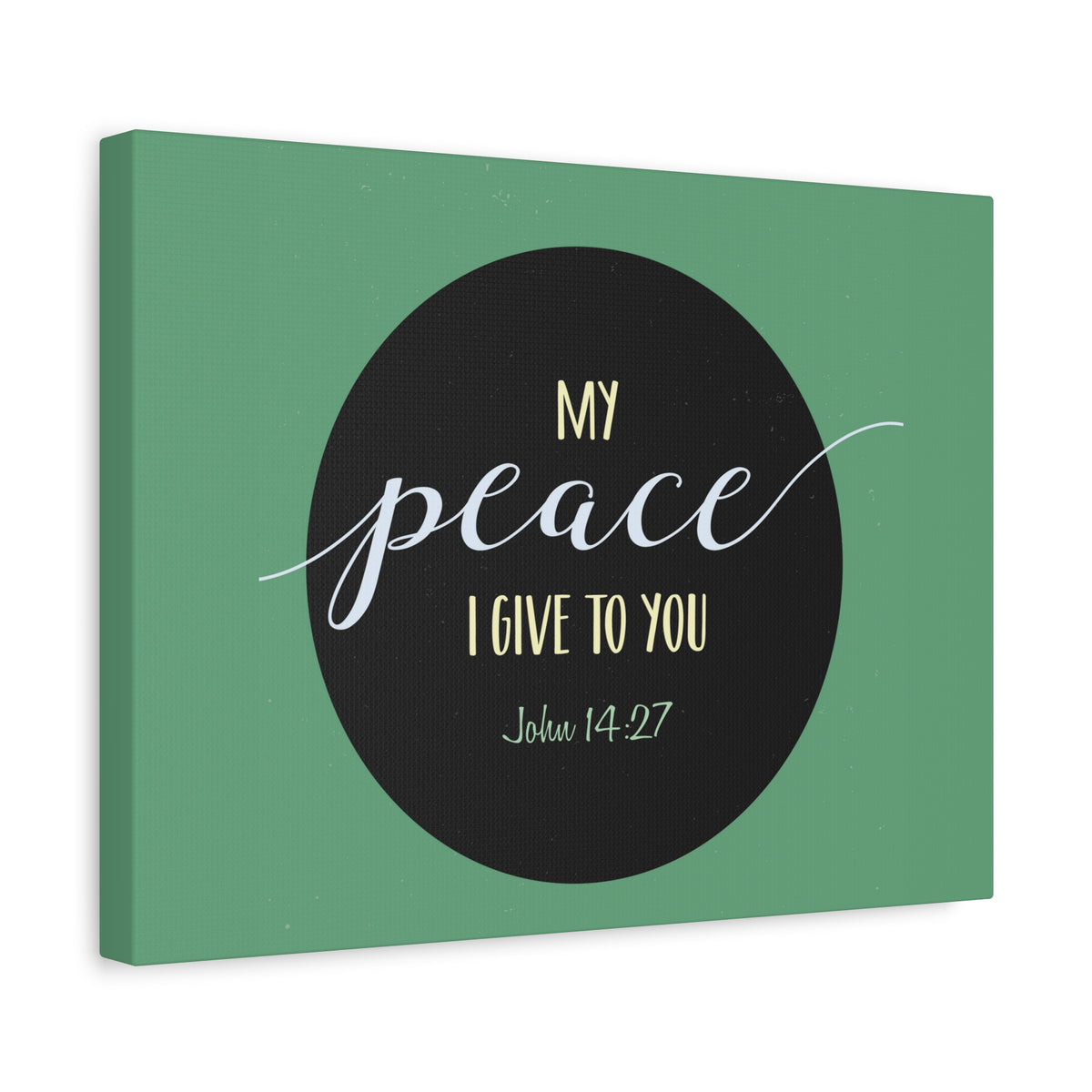 Scripture Canvas My Peace I Give To You John 14:27 Christian Wall Art Bible Verse Print Ready to Hang